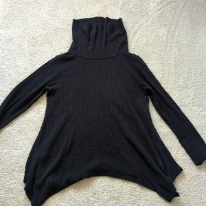 Sonoma Black Waffle Turtleneck Tunic